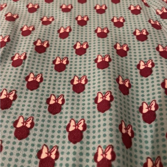 LuLaRoe Womens Disney Minnie Mouse Blue Green Polka Dot Leggings One Size - Picture 3 of 6